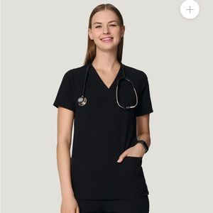 Mandala scrub top and jogger set. Black size M